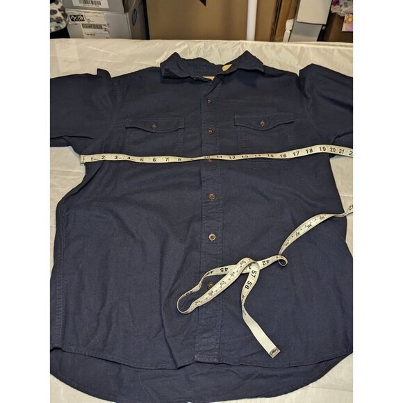 RedHead Shirt Mens Large L Blue Long Sleeve Button Up Pockets Outdoors Hiking - Picture 9 of 12